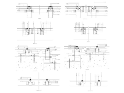 80套鋁板幕墻,鋁方管節點大樣詳圖